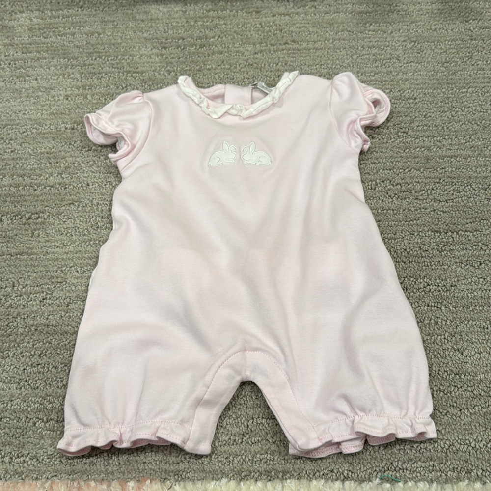 Kissy Kissy Pink with Bunnies Cotton Romper